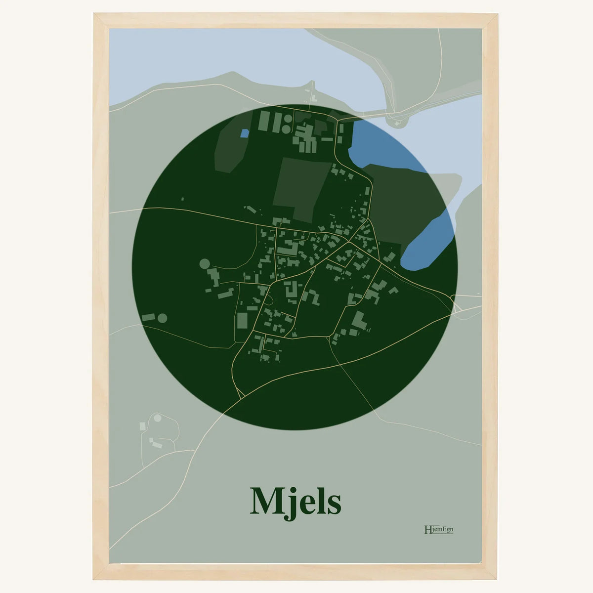 Mjels plakat – Centrum 2026 – Mørk grøn