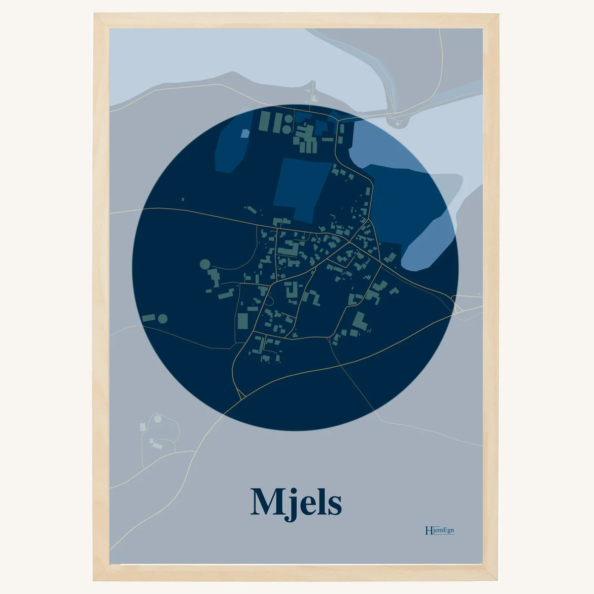 Mjels plakat – Centrum 2026 – Mørk blå