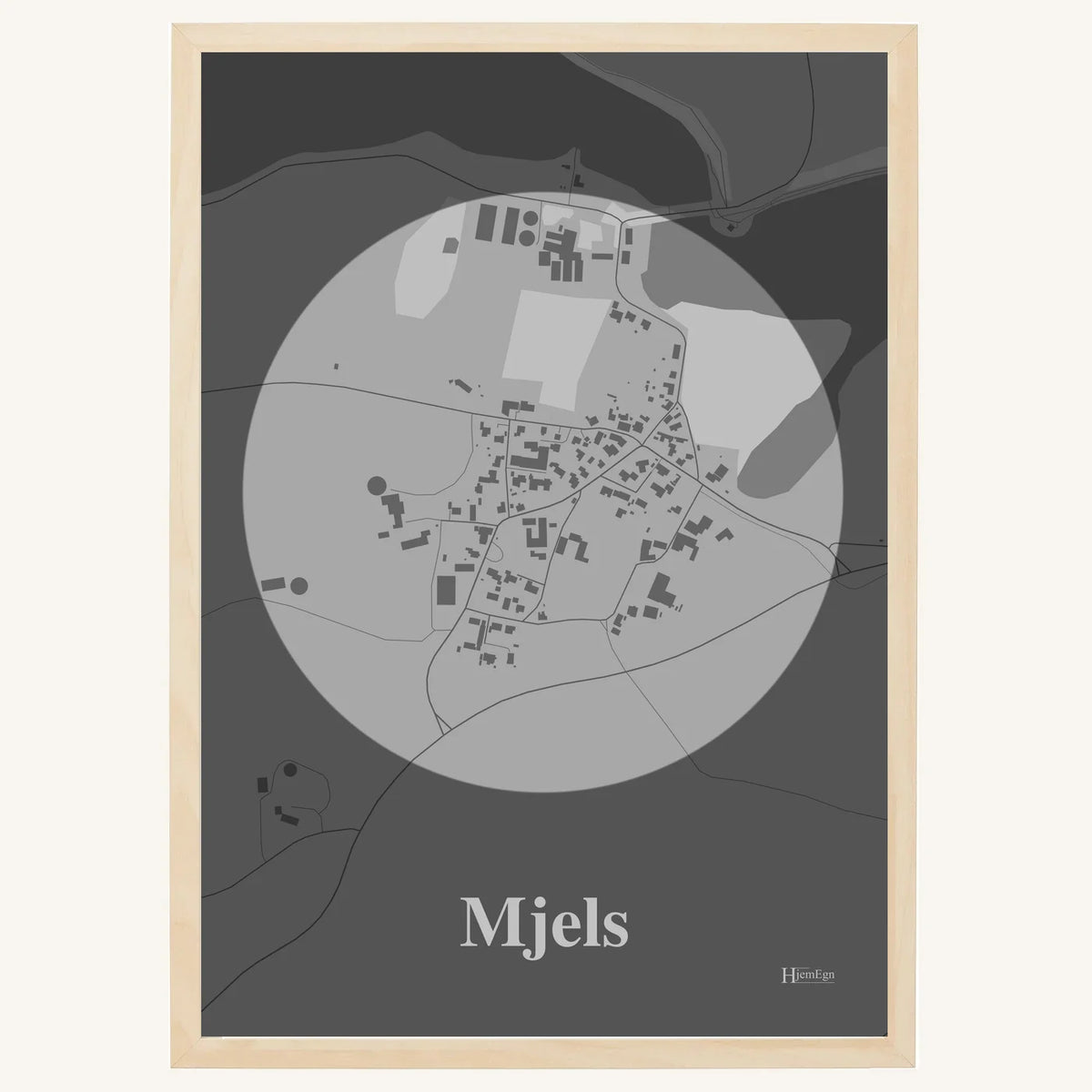 Mjels plakat – Centrum 2026 – Lys pastel grå