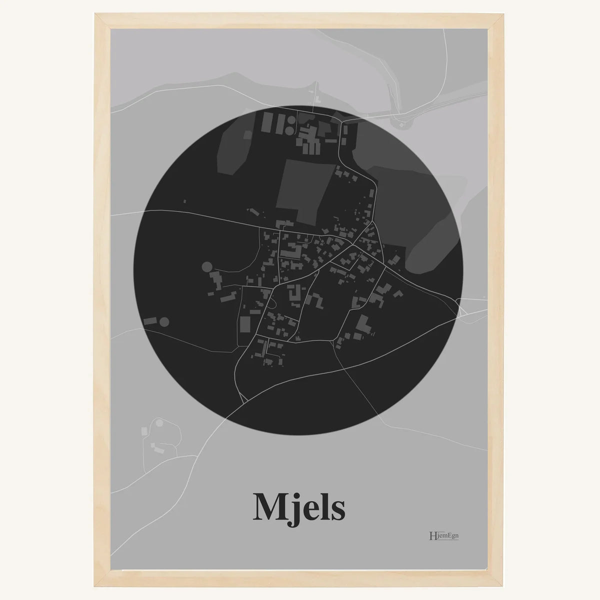 Mjels plakat – Centrum 2026 – Mørk grå