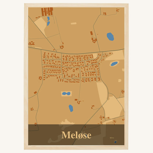 Meløse plakat – Firkantet 2026 – Lys pastel brun