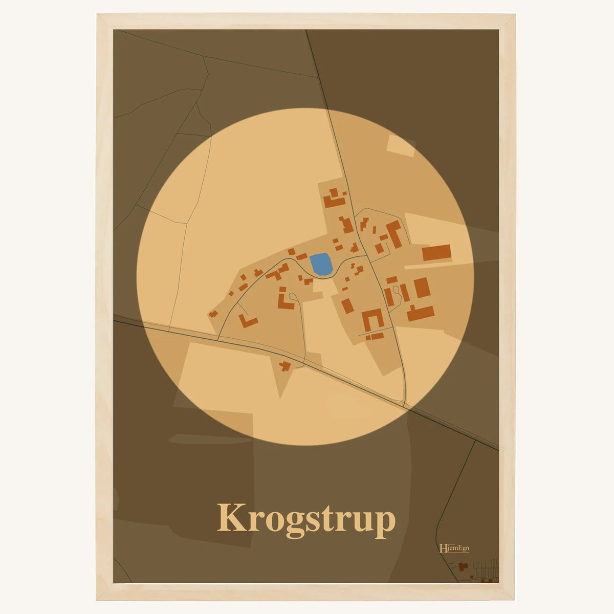 Krogstrup plakat – Centrum 2026 – Lys pastel brun