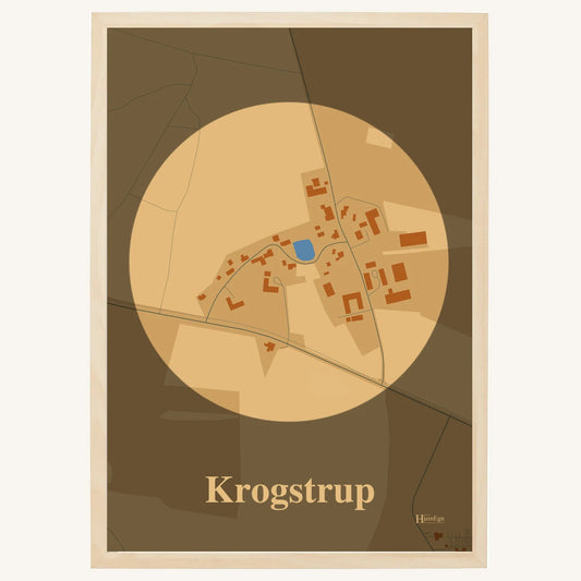 Krogstrup plakat – Centrum 2026 – Lys pastel brun