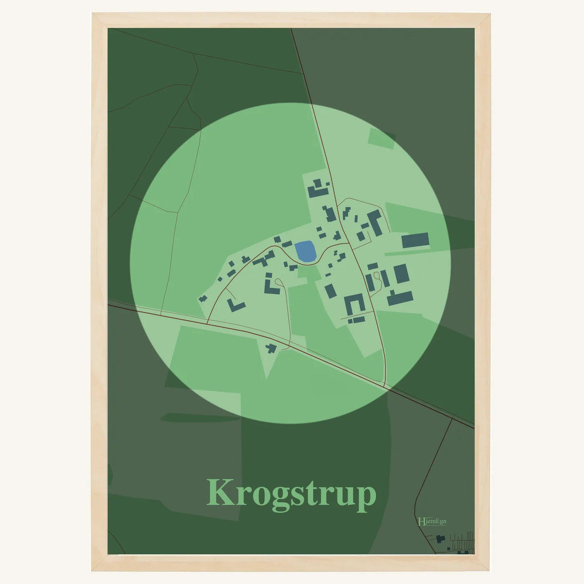 Krogstrup plakat – Centrum 2026 – Lys pastel grøn