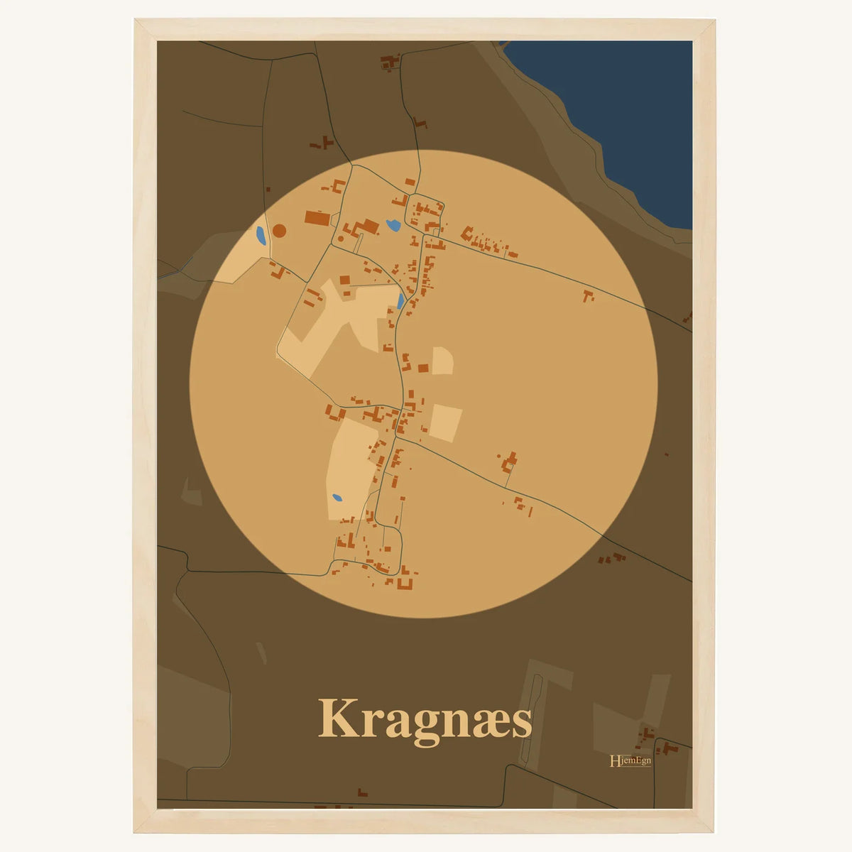 Kragnæs plakat – Centrum 2026 – Lys pastel brun