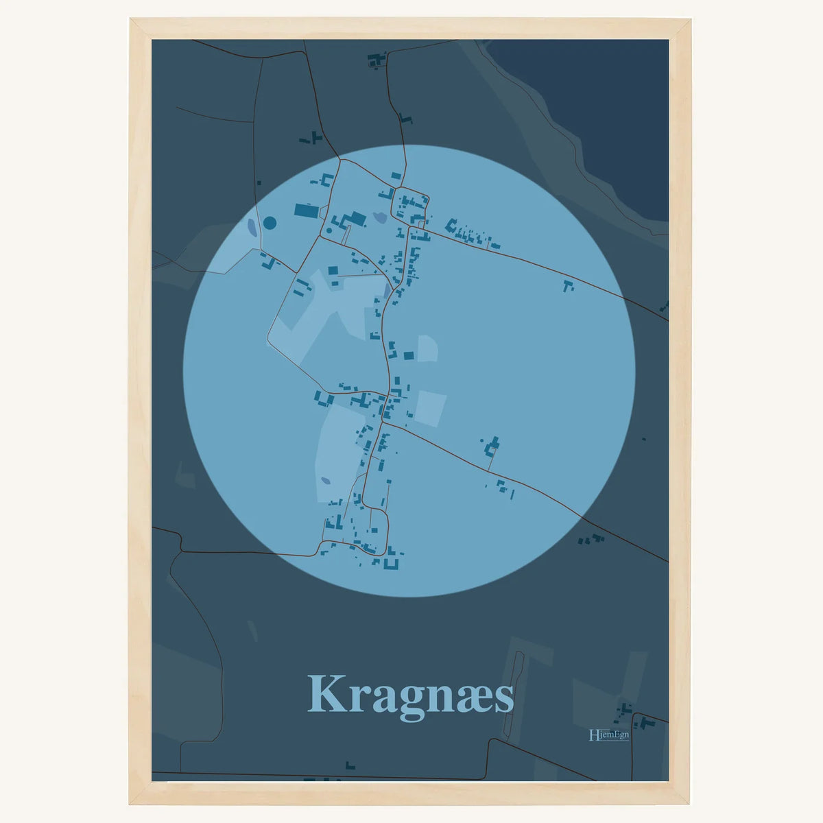 Kragnæs plakat – Centrum 2026 – Lys pastel blå