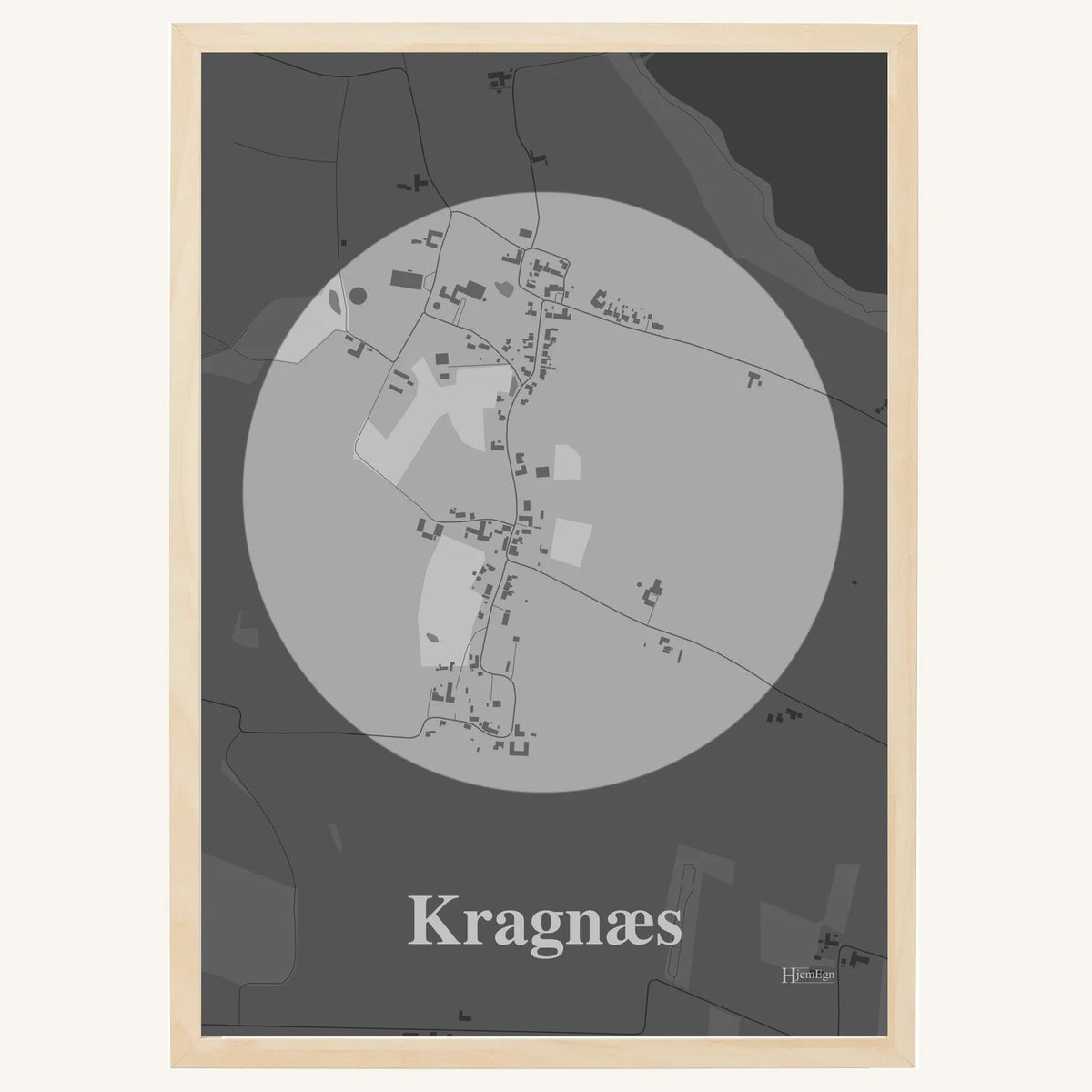 Kragnæs plakat – Centrum 2026 – Lys pastel grå