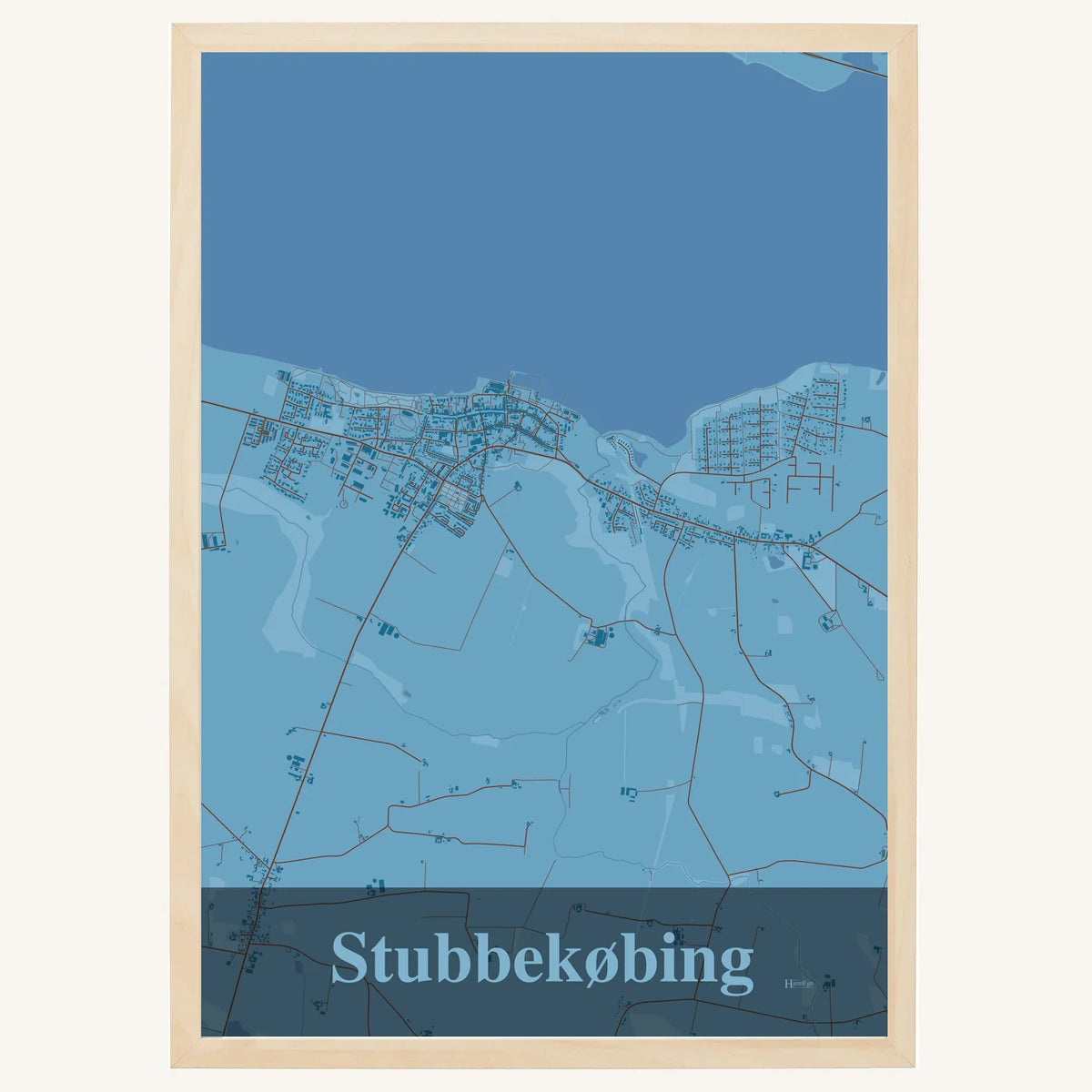 Stubbekøbing plakat – Firkantet 2026 – Lys pastel blå