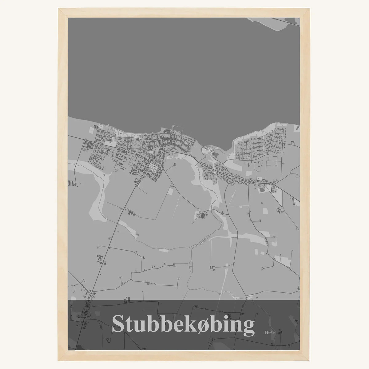 Stubbekøbing plakat – Firkantet 2026 – Lys pastel grå