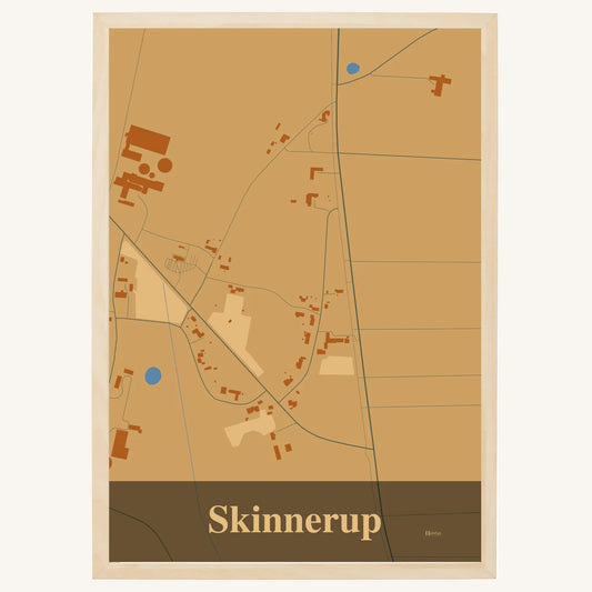 Skinnerup plakat – Firkantet 2026 – Lys pastel brun