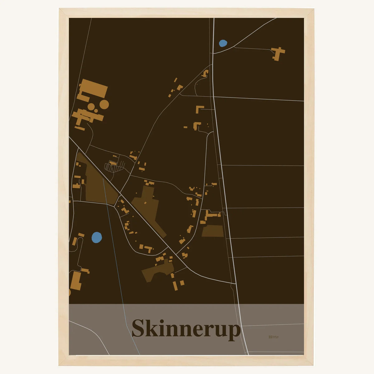 Skinnerup plakat – Firkantet 2026 – Mørk brun