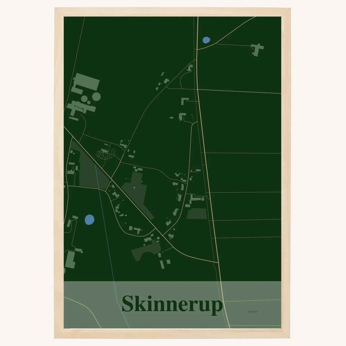 Skinnerup plakat – Firkantet 2026 – Mørk grøn