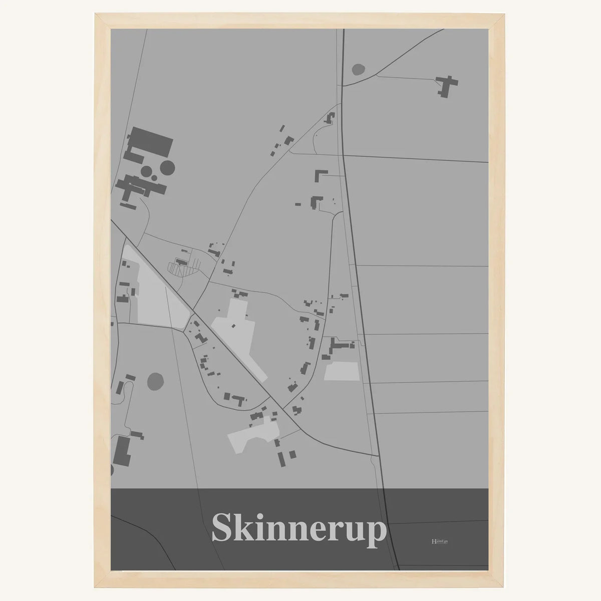 Skinnerup plakat – Firkantet 2026 – Lys pastel grå