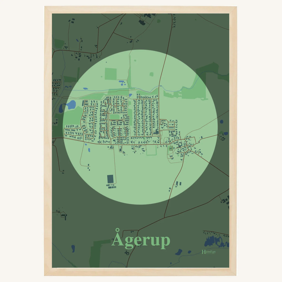 Ågerup plakat – Centrum 2026 – Lys pastel grøn
