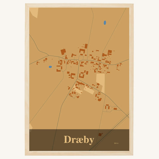 Dræby plakat – Firkantet 2026 – Lys pastel brun