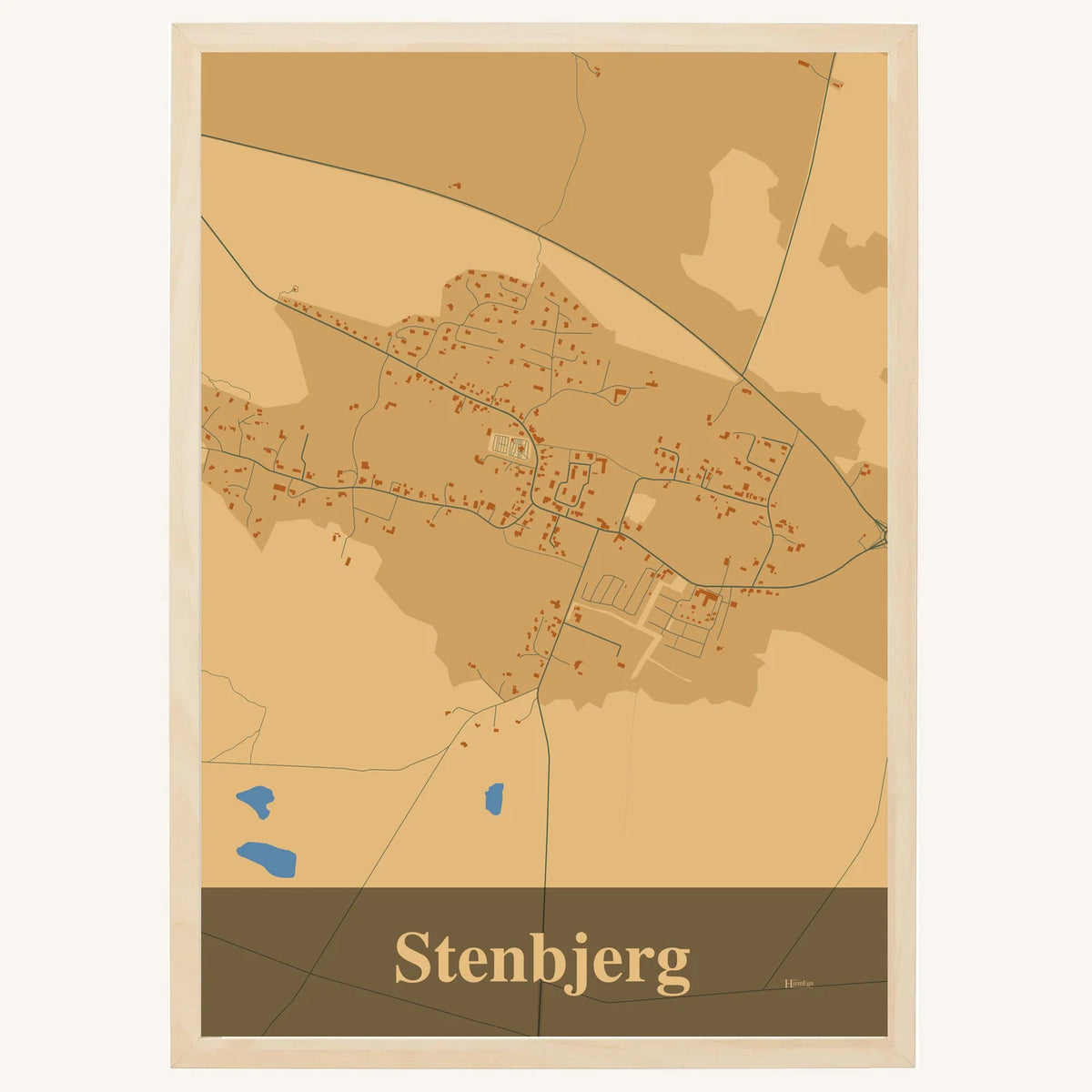 Stenbjerg plakat – Firkantet 2026 – Lys pastel brun