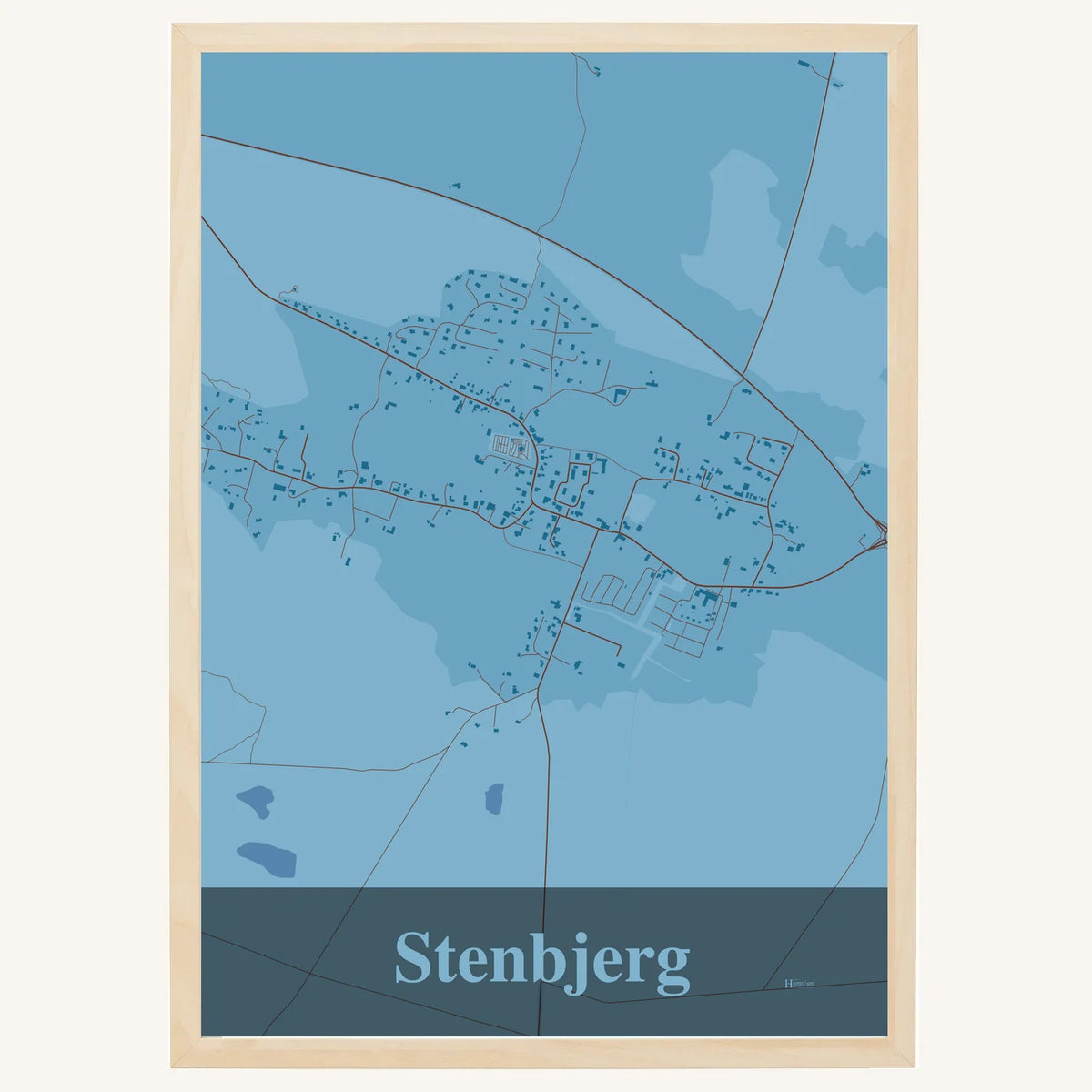 Stenbjerg plakat – Firkantet 2026 – Lys pastel blå