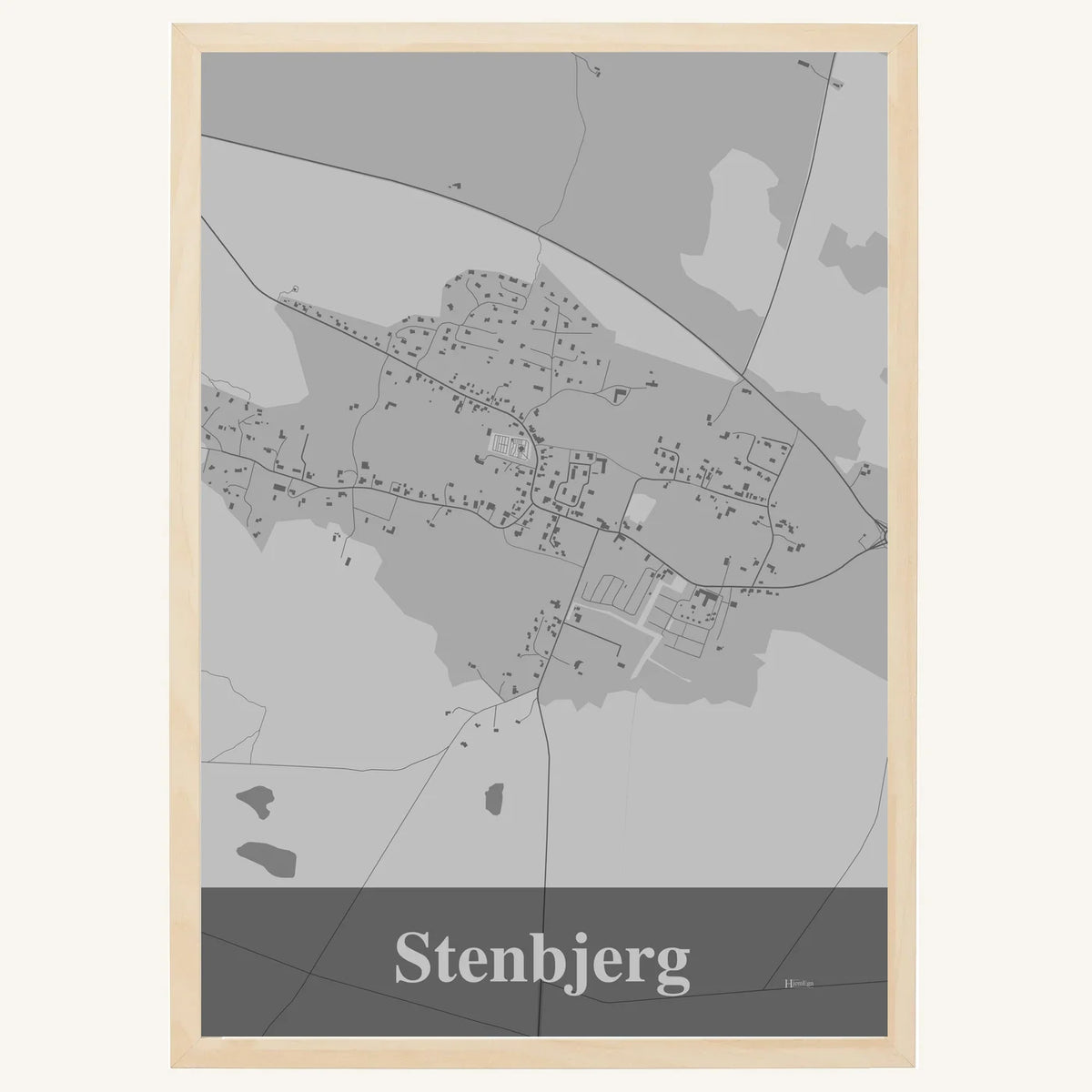 Stenbjerg plakat – Firkantet 2026 – Lys pastel grå