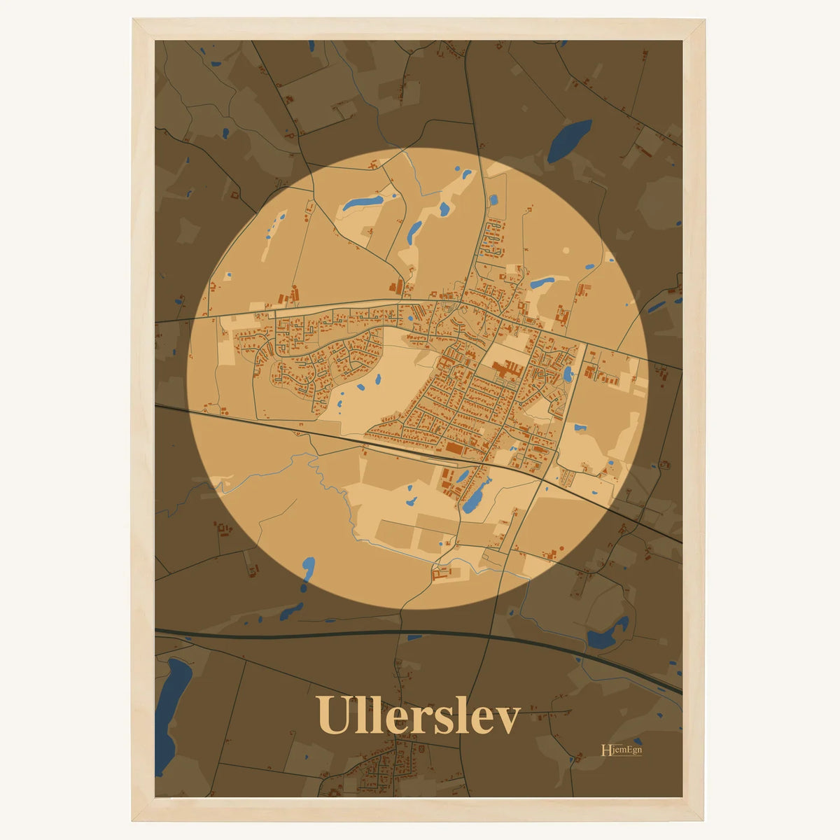 Ullerslev plakat – Centrum 2026 – Lys pastel brun