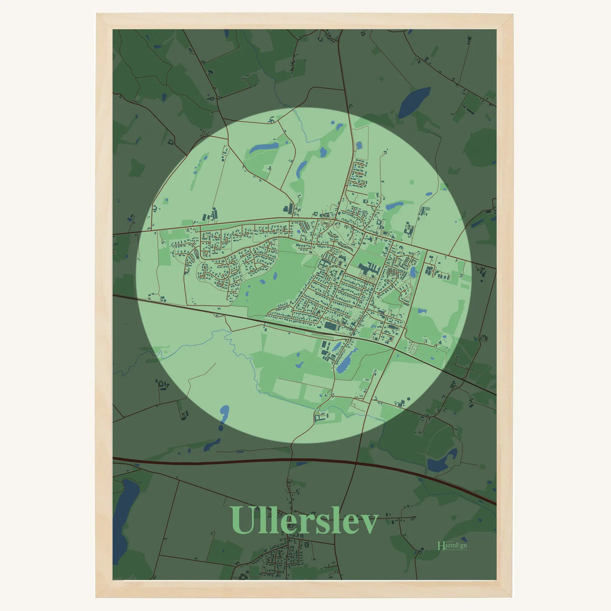 Ullerslev plakat – Centrum 2026 – Lys pastel grøn