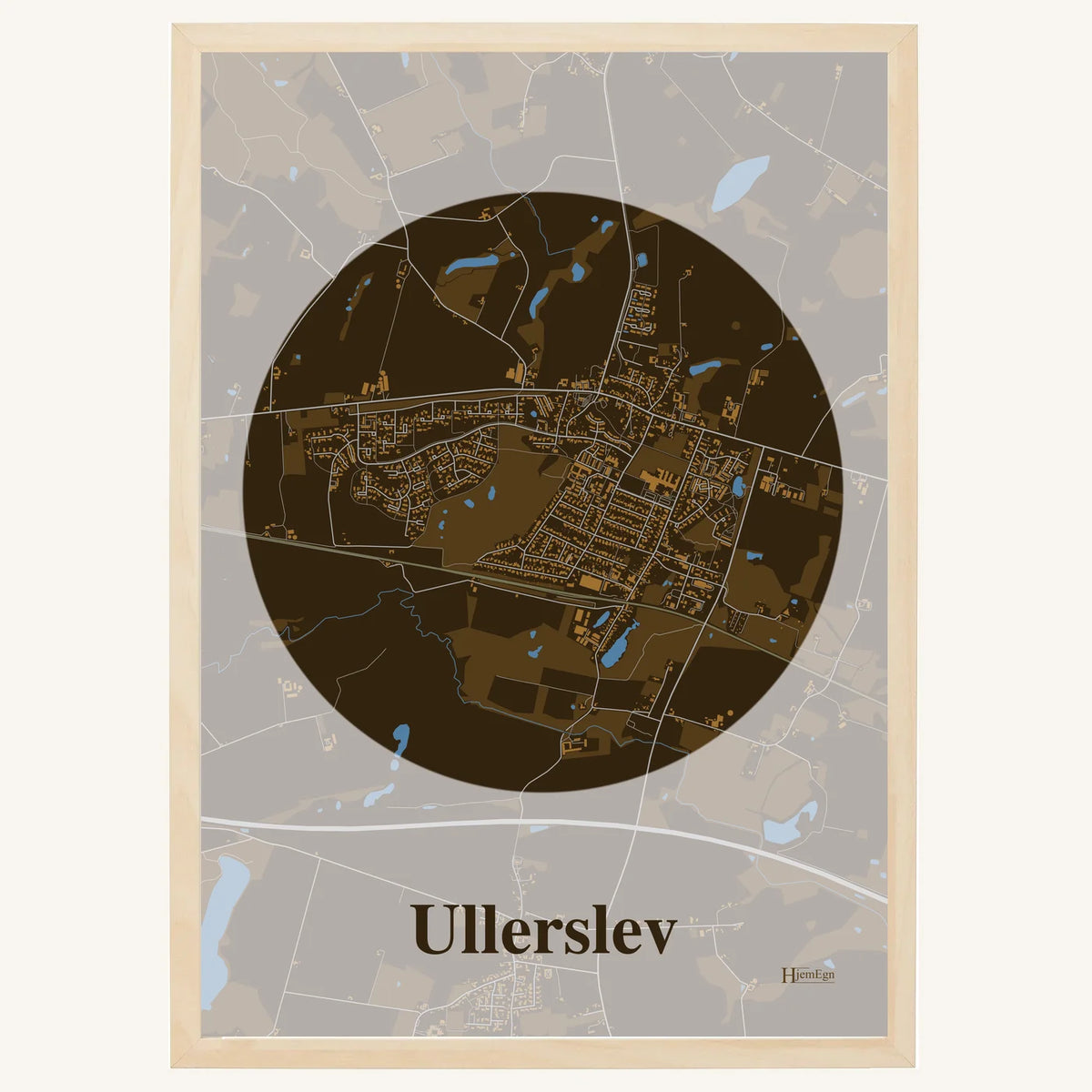Ullerslev plakat – Centrum 2026 – Mørk brun