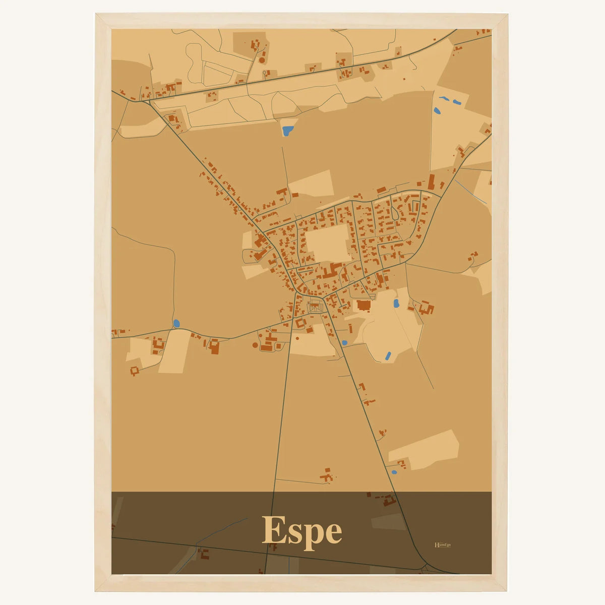 Espe plakat – Firkantet 2026 – Lys pastel brun