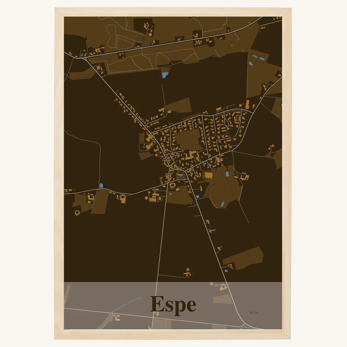 Espe plakat – Firkantet 2026 – Mørk brun