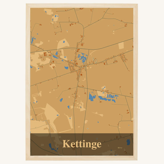 Kettinge plakat – Firkantet 2026 – Lys pastel brun