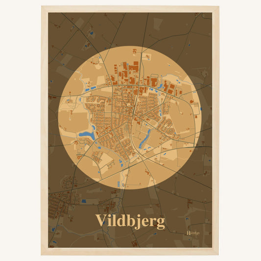 Vildbjerg Plakat – Lys pastel brun