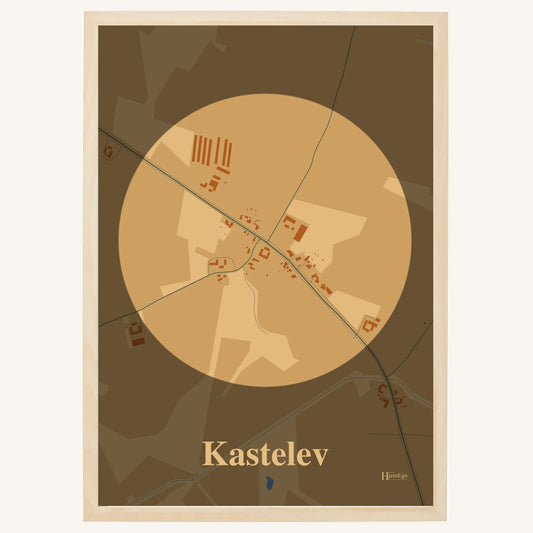 Kastelev plakat – Centrum 2026 – Lys pastel brun