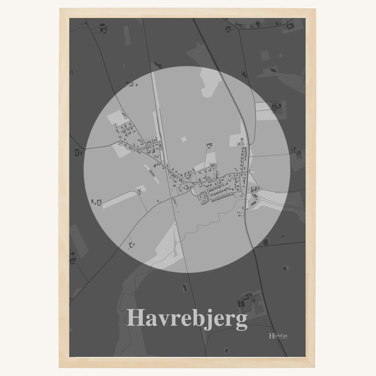 Havrebjerg plakat – Centrum 2026 – Lys pastel grå