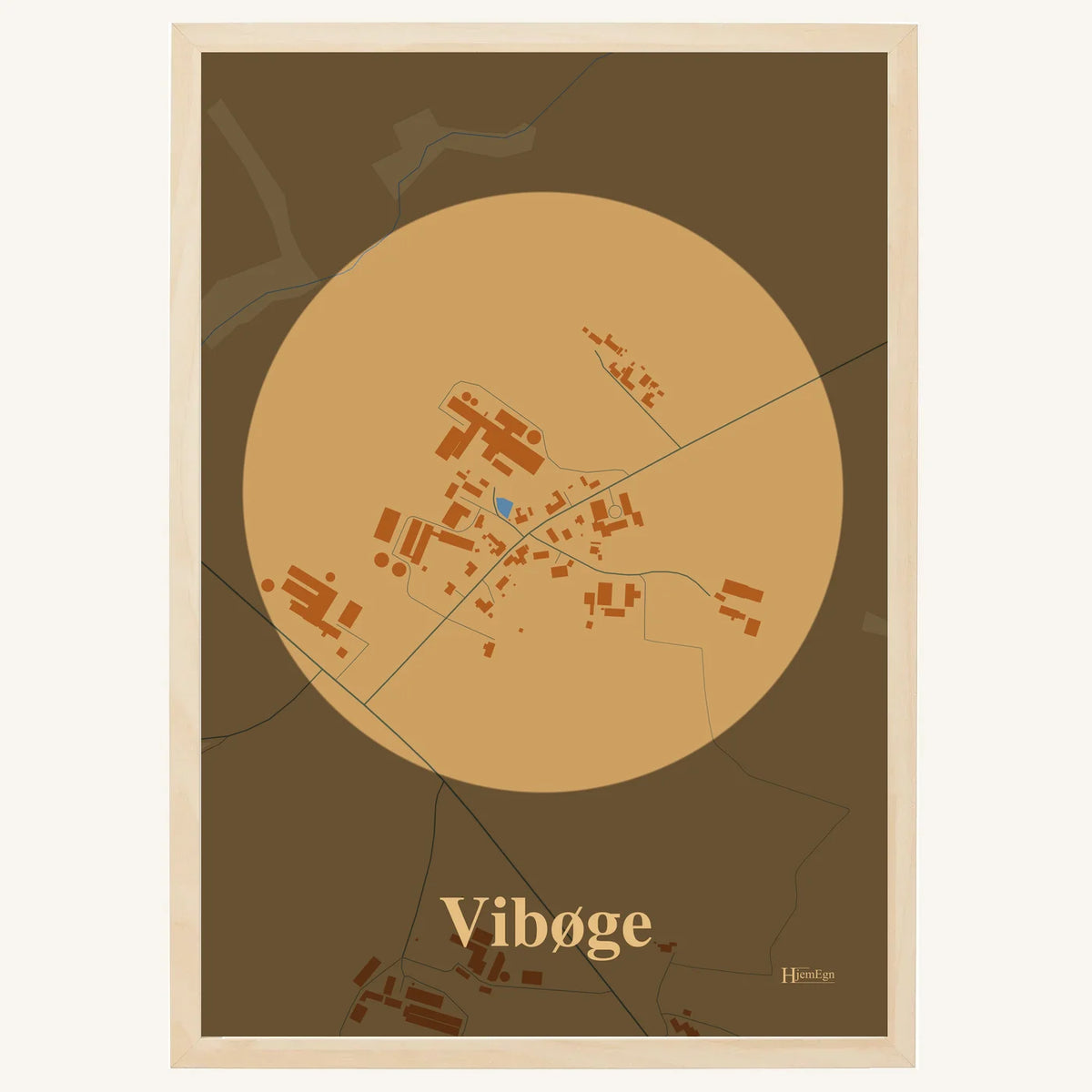 Vibøge plakat – Centrum 2026 – Lys pastel brun