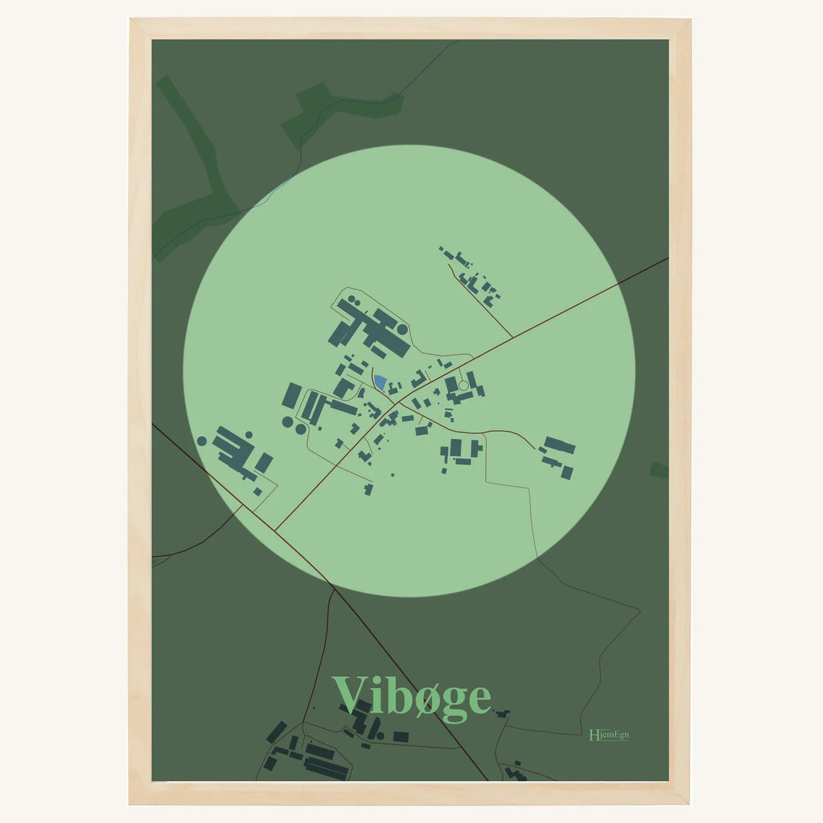 Vibøge plakat – Centrum 2026 – Lys pastel grøn