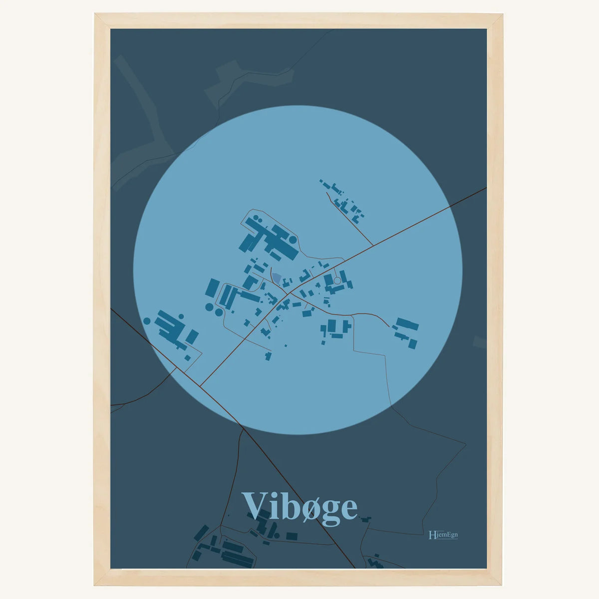 Vibøge plakat – Centrum 2026 – Lys pastel blå