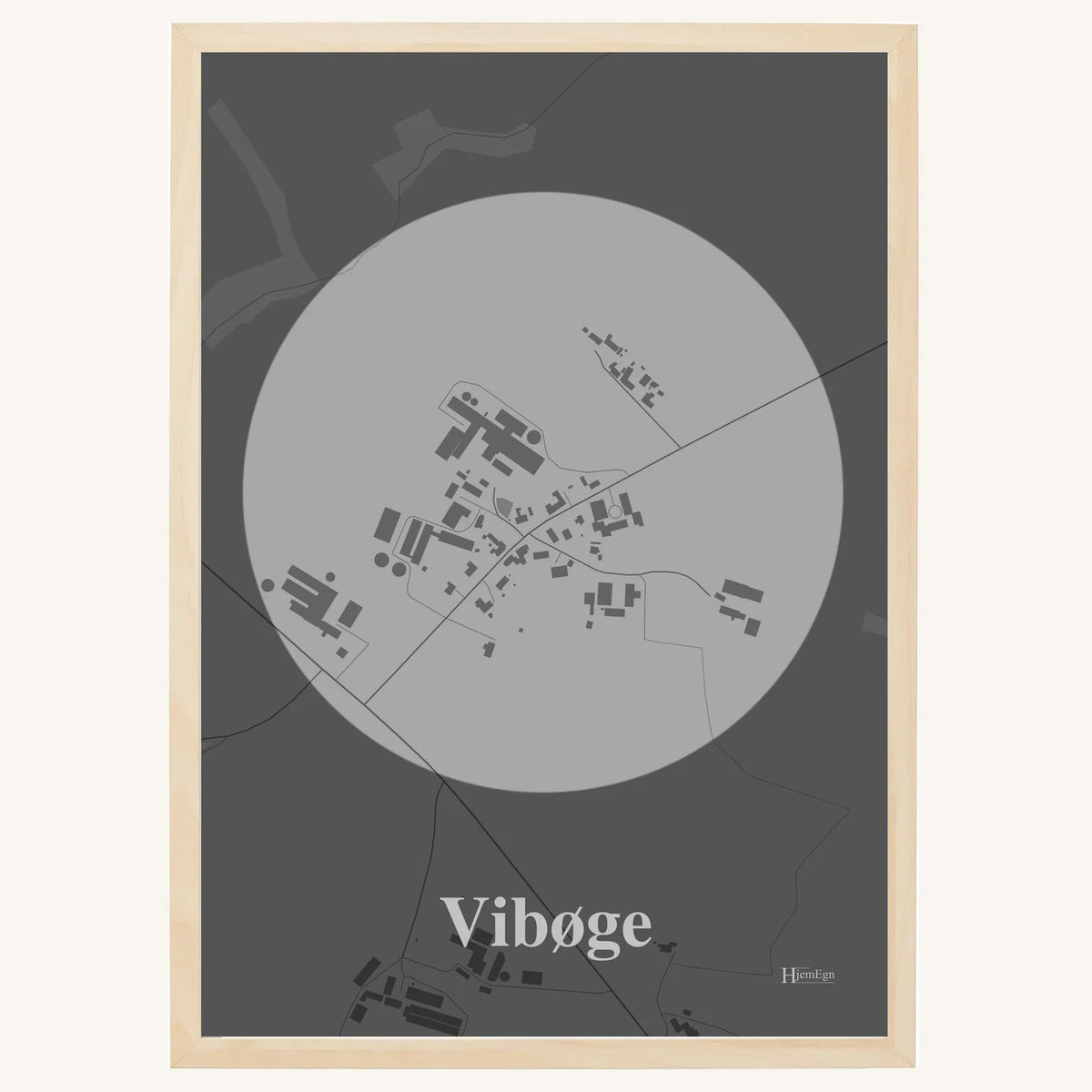 Vibøge plakat – Centrum 2026 – Lys pastel grå
