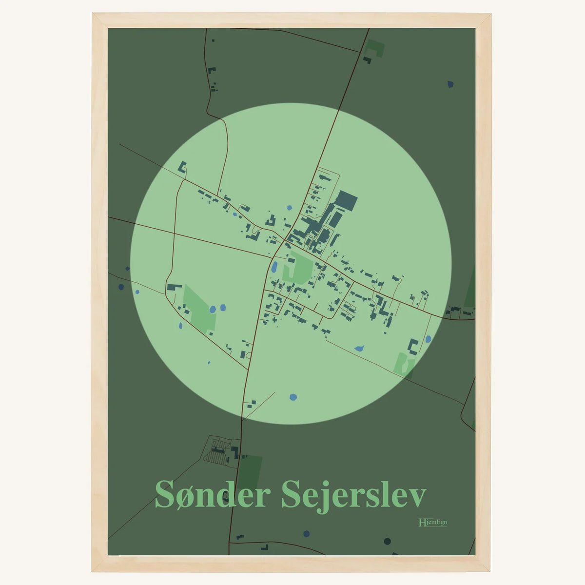 Sønder Sejerslev plakat – Centrum 2026 – Lys pastel grøn
