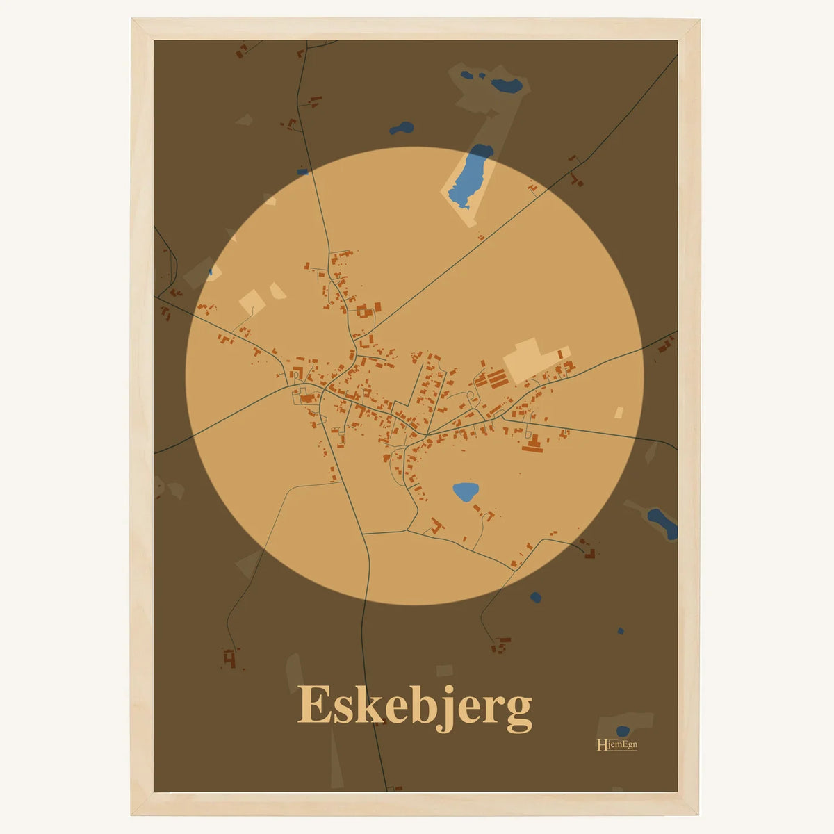 Eskebjerg plakat – Centrum 2026 – Lys pastel brun