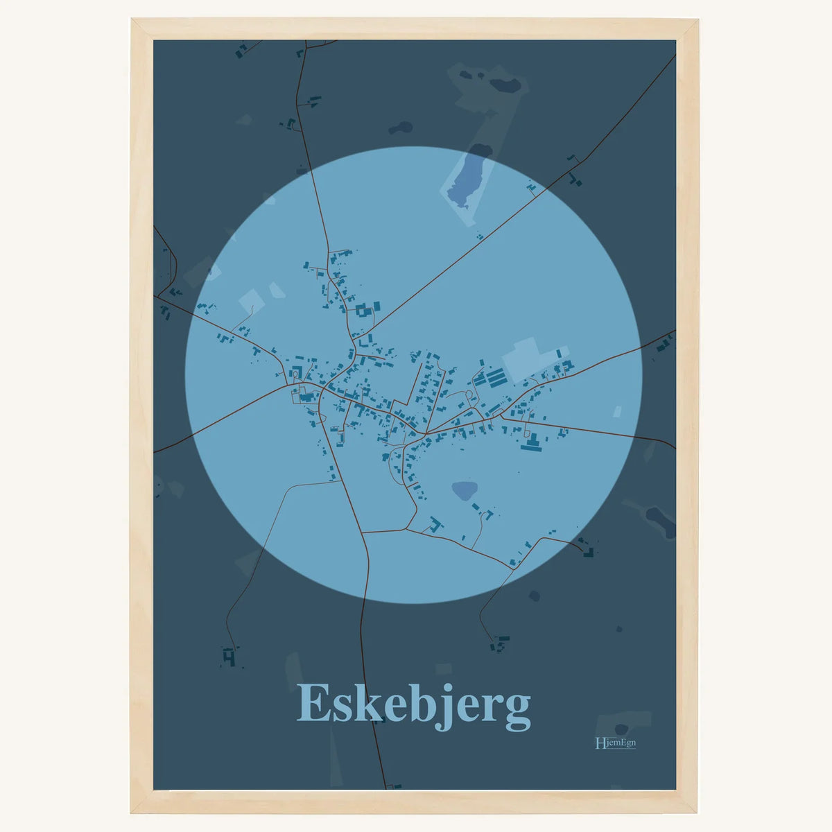 Eskebjerg plakat – Centrum 2026 – Lys pastel blå