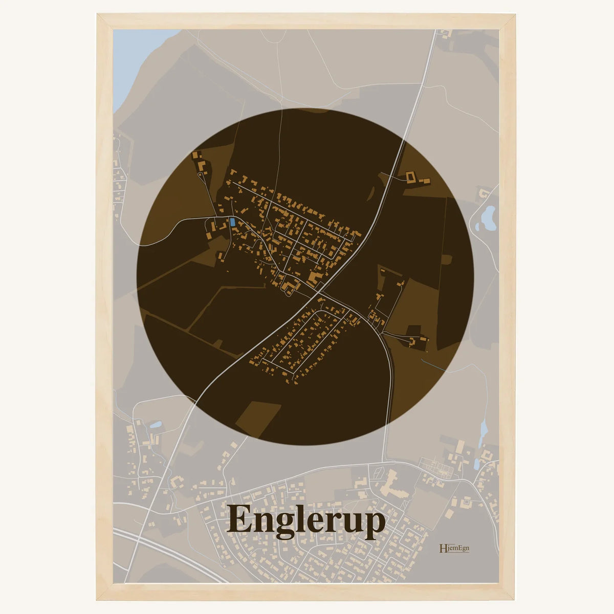 Englerup plakat – Centrum 2026 – Mørk brun