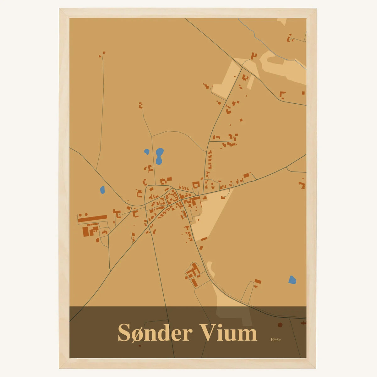 Sønder Vium plakat – Firkantet 2026 – Lys pastel brun
