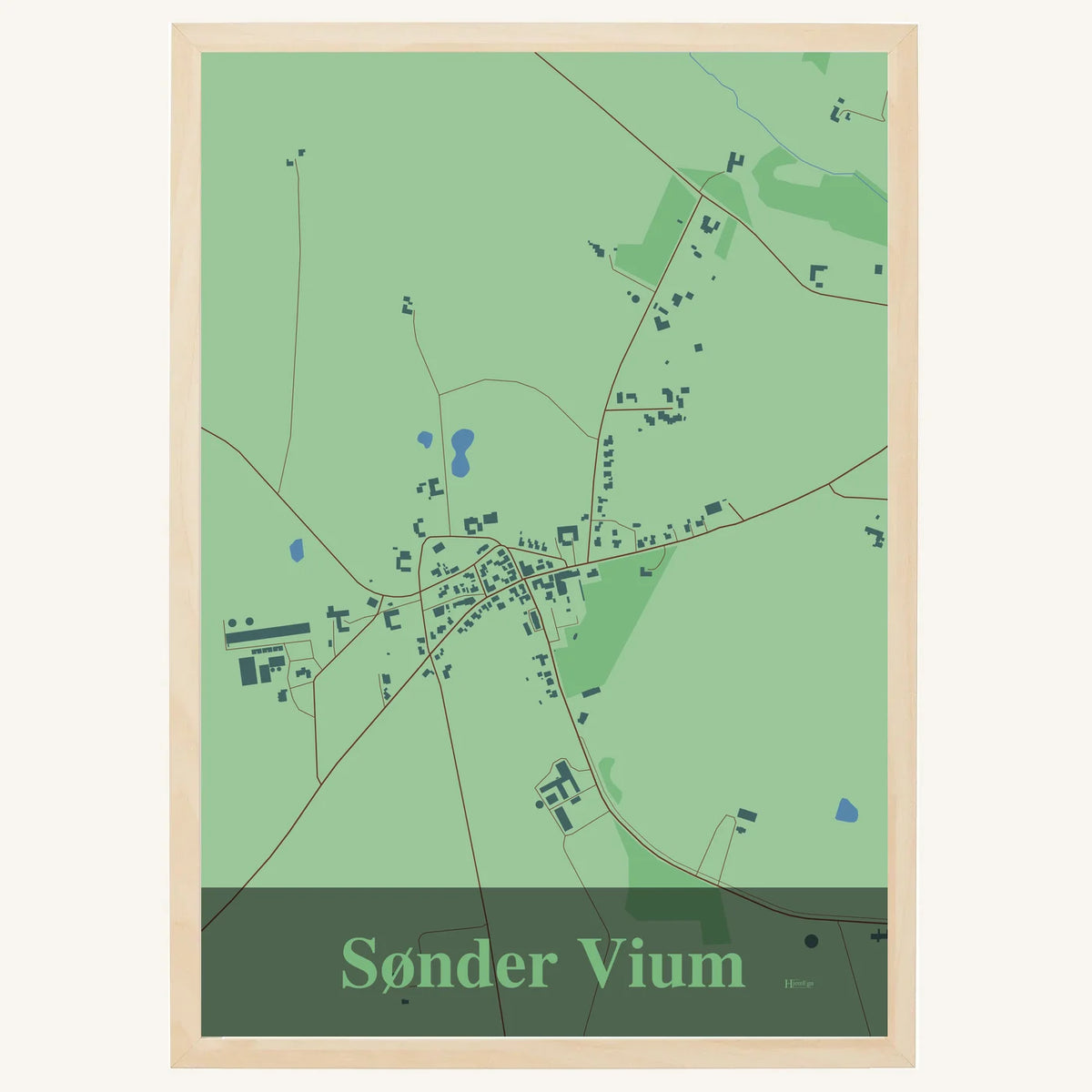 Sønder Vium plakat – Firkantet 2026 – Lys pastel grøn