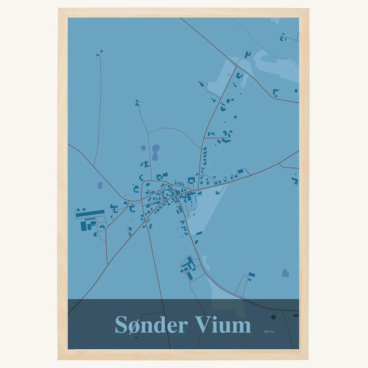 Sønder Vium plakat – Firkantet 2026 – Lys pastel blå