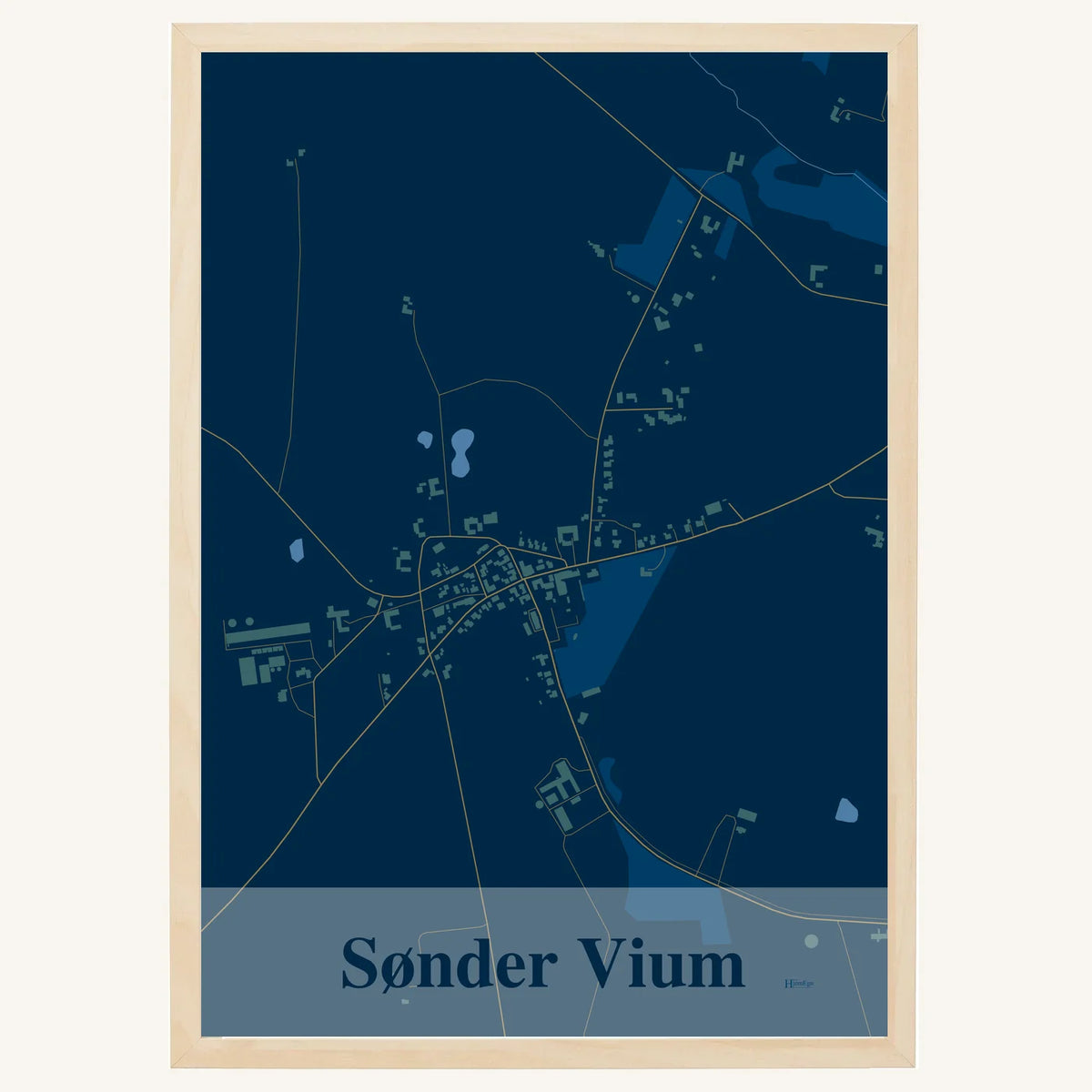Sønder Vium plakat – Firkantet 2026 – Mørk blå