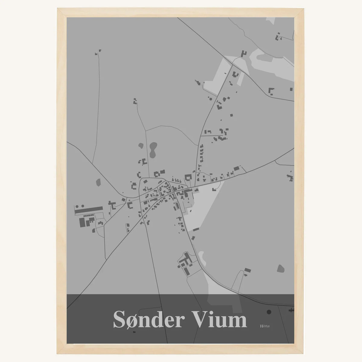 Sønder Vium plakat – Firkantet 2026 – Lys pastel grå