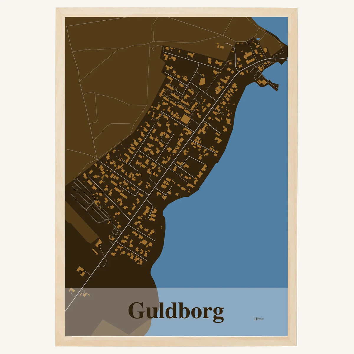 Guldborg plakat – Firkantet 2026 – Mørk brun