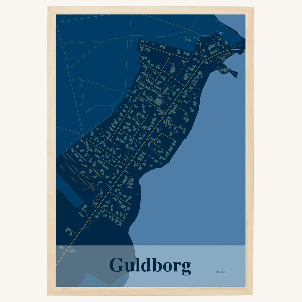Guldborg plakat – Firkantet 2026 – Mørk blå