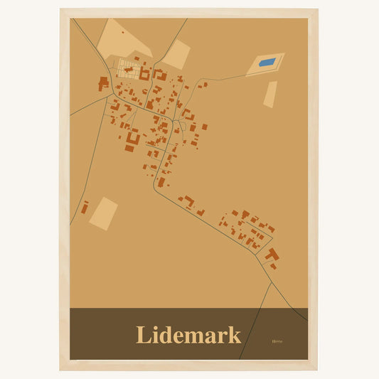 Lidemark plakat – Firkantet 2026 – Lys pastel brun