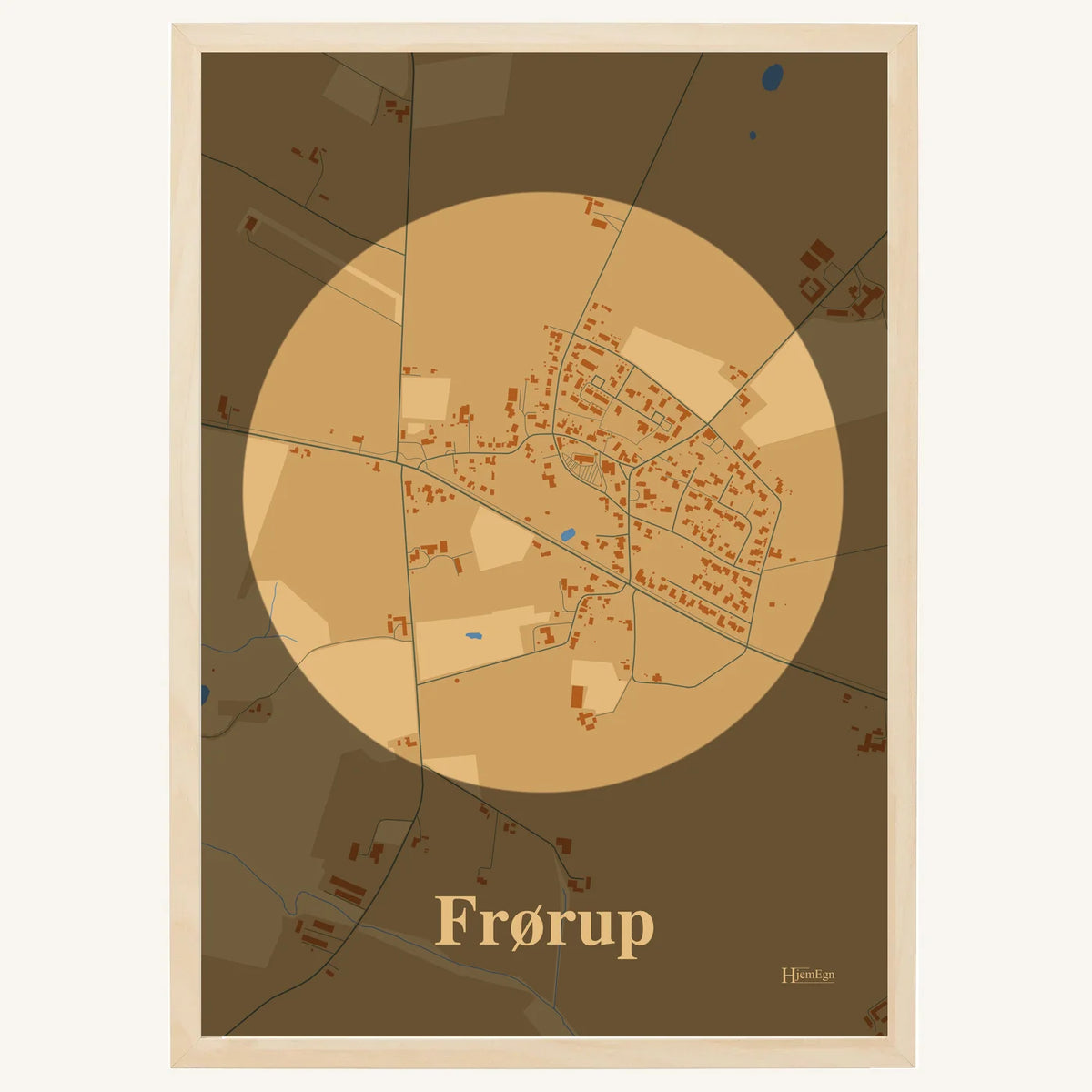 Frørup plakat – Centrum 2026 – Lys pastel brun