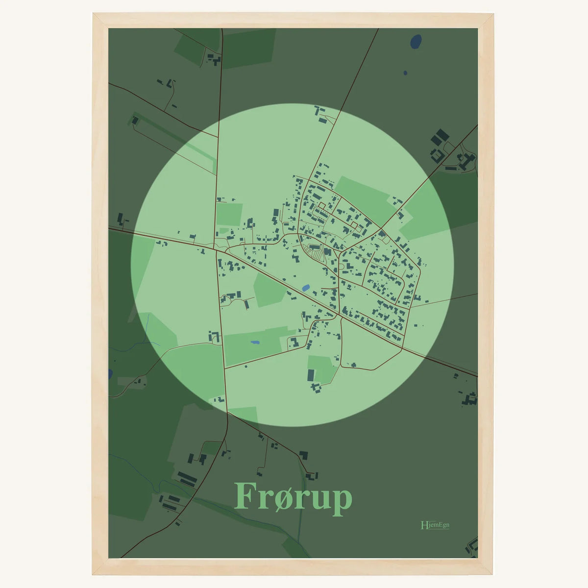 Frørup plakat – Centrum 2026 – Lys pastel grøn