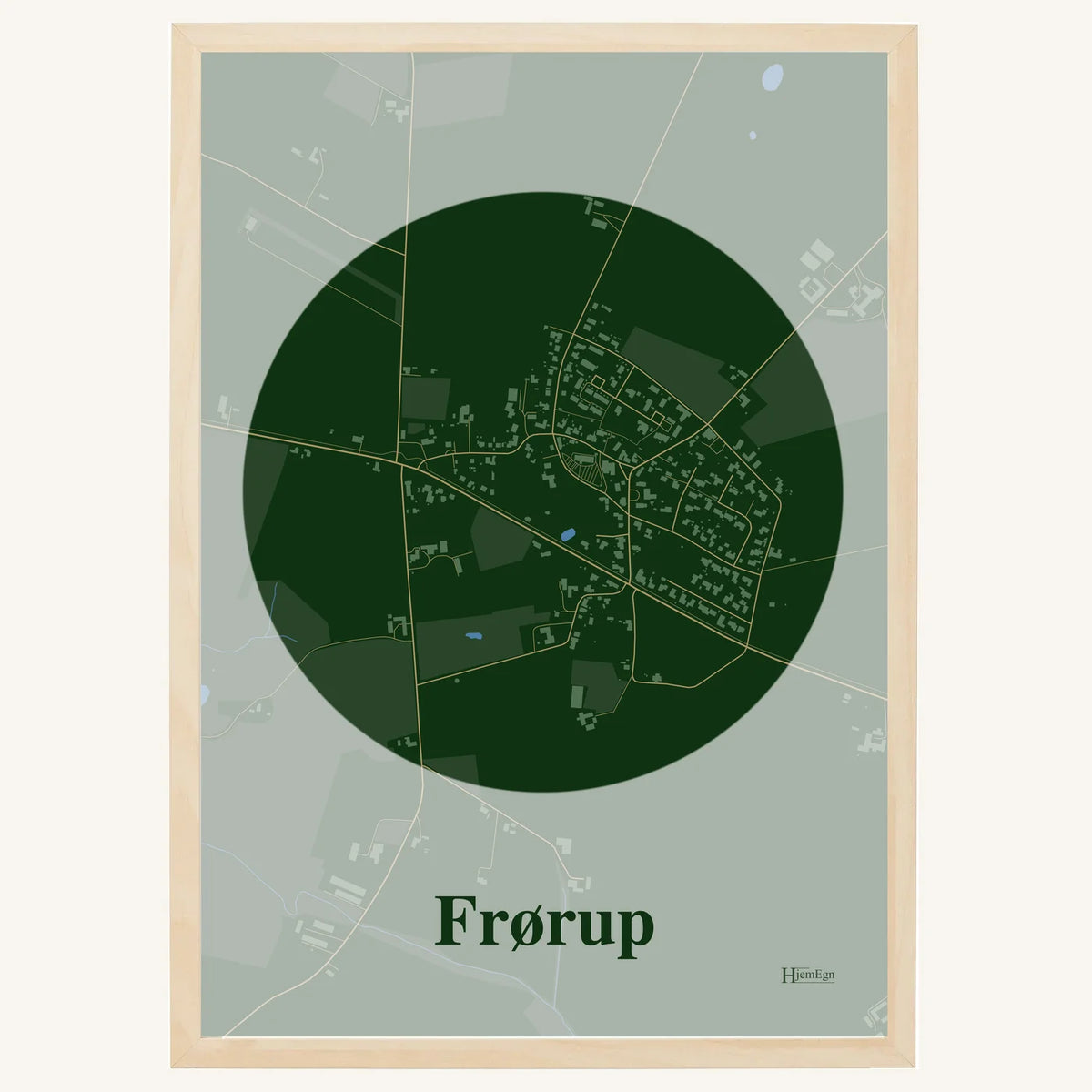 Frørup plakat – Centrum 2026 – Mørk grøn